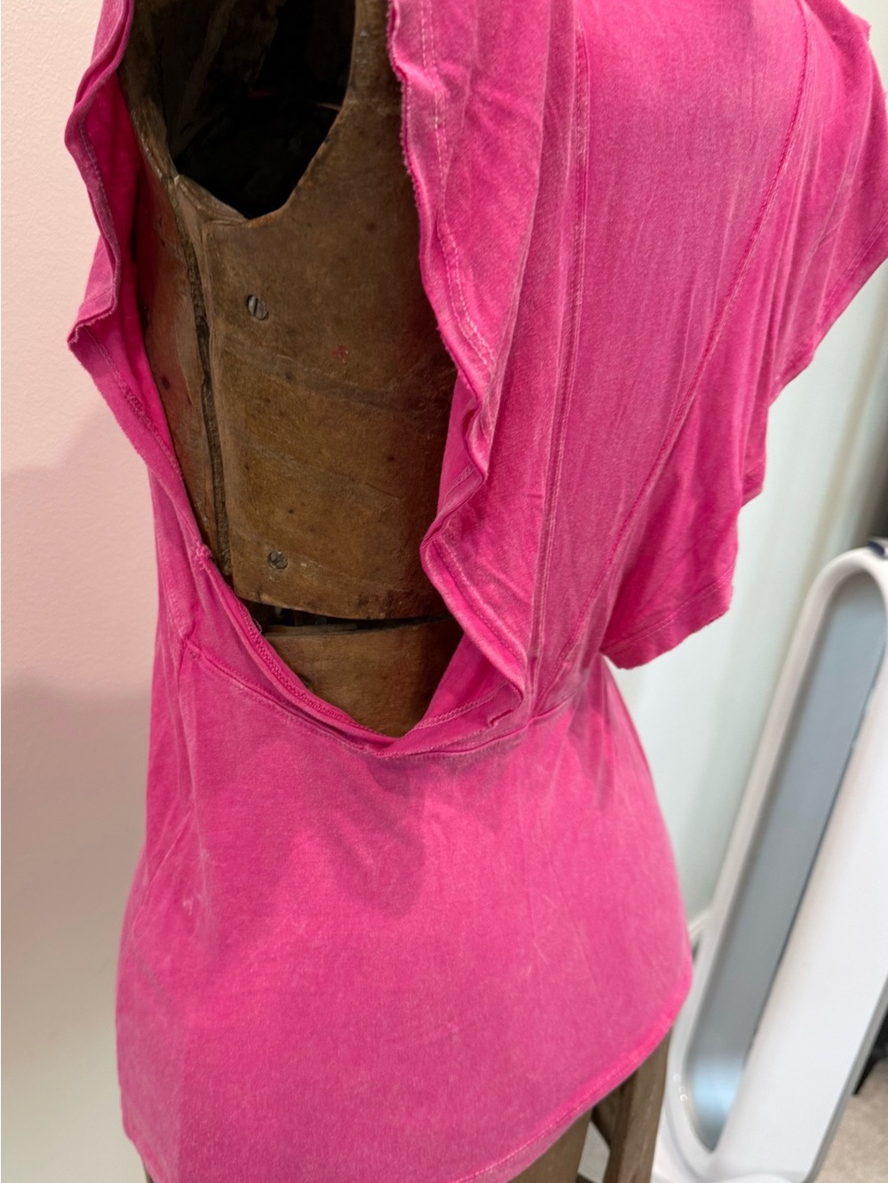 Free People Bright Pink Ruffle-Back Dress - Picture 5 of 14